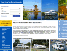 Tablet Screenshot of bootsurlaub-online.de